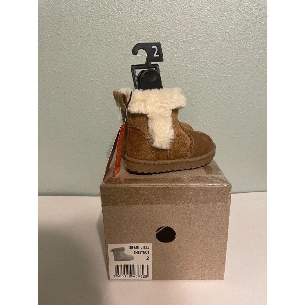 Wonder Nation Baby Girl Faux Shearling Boot Size 2 New - Picture 5 of 7